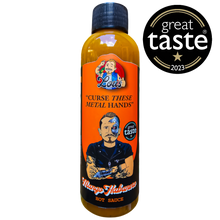 Load image into Gallery viewer, Curse These Metal Hands - Award Winning Mango Habanero Hot Sauce

